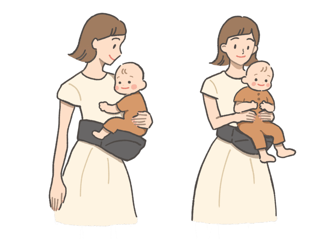 抱っこ紐_ヒップシートタイプイラスト