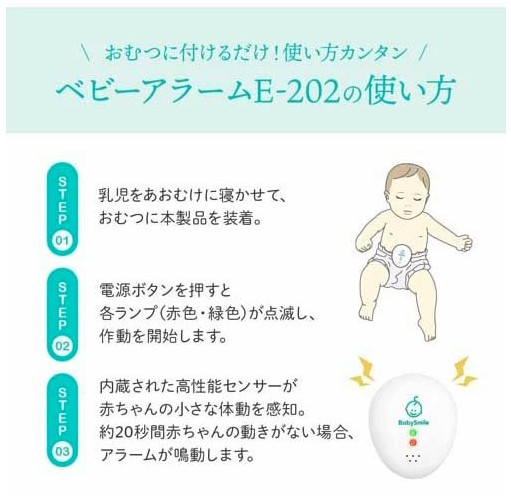 ベビーアラームE202の使い方の画像
